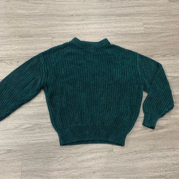 Aritzia Sweaters - ARITZIA Wilfred Essential Chenille Sweater Relaxed-fit crewneck sweater Green M